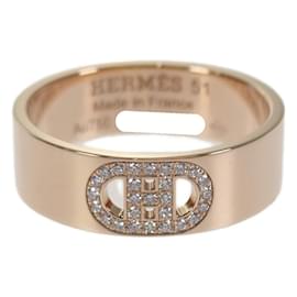 Hermès-Bague diamant H Dunkle-Doré