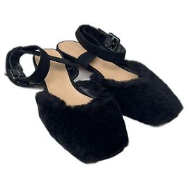 Autre Marque Gabriella leather flats black Black