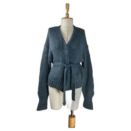 American Vintage Strickjacke Grau Wolle Mohair Grau