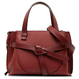 Loewe-Bolso satchel rojo Mini Gate con asa superior de Loewe-Roja