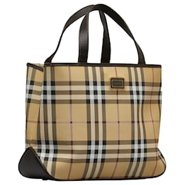 Burberry-Burberry Brown House Check Sac à main-Marron,Beige