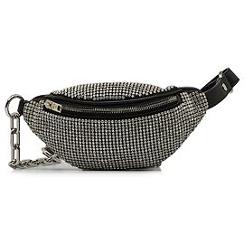 Alexander Wang Schwarze Attica-Gürteltasche mit Strasssteinen Schwarz