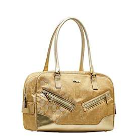 Gucci-GG Lurex Bowler Bag 000-0852 2123-Brown