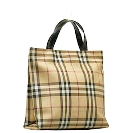 Burberry-Nova Check Handbag-Brown