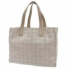 Chanel-Chanel New Travel Line Tote MM  Canvas Tote Bag A15991/7 in Good condition-Beige