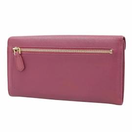 Prada-Prada Saffiano Bicolor Envelope Wallet  Leather Long Wallet 1MH037 in Good condition-Pink