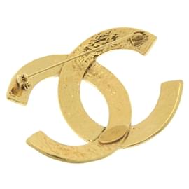 Chanel-Broche con logo CC-Dorado