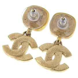 Chanel-CC Drop Earrings 02A-Golden