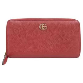 Gucci-Cartera larga de cuero Gucci GG Marmont Continental Wallet 456117  en buen estado-Roja