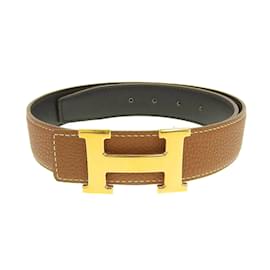 Hermès-Constance Reversible Leather Belt 70-Brown