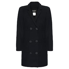 Chanel-CC Buttons Tweed Jacket-Navy blue