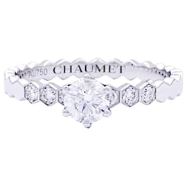 Chaumet-Anello Chaumet “Solitaire Bee my Love” in oro bianco, Diamants.-Altro