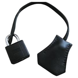 Hermès-clochette , cremallera para nuevo candado Hermès para bolsa Hermès caja guardapolvo-Negro