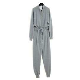 91EIN CHANEL ICONIC GRAUER KASCHMIR-JUMPSUIT FR38 Grau