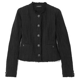 Rag & Bone Annalise gesteppte Tweedjacke Schwarz
