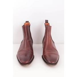 Santoni-Leather boots-Brown