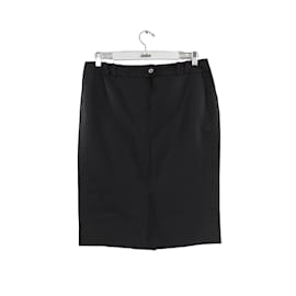 Givenchy-wrap wool skirt-Black