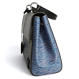 Louis Vuitton-Borsa Louis Vuitton Cluny Plain in pelle Epi azzurra-Blu,Marrone chiaro
