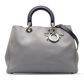 Dior-Gray Dior Large Diorissimo Satchel-Other