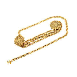 Chanel-Gold Chanel Double Sun CC Chain-Link Belt-Golden