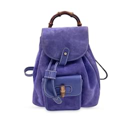 Gucci-Gucci Backpack Vintage Bamboo-Purple