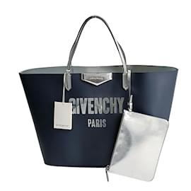 Givenchy-Givenchy Sac cabas Givenchy Antigona en PVC bicolore-Bleu