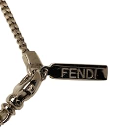 Fendi-Silver Fendi O'Lock Necklace-Silvery