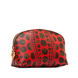 Louis Vuitton-Red Louis Vuitton x Yayoi Kusama Monogram Pumpkin Dots Cosmetic Pouch-Red