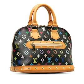Louis Vuitton-Schwarze Alma PM-Handtasche mit mehrfarbigem Louis Vuitton-Monogramm-Schwarz