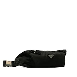 Prada-Black Prada Tessuto Belt Bag-Black