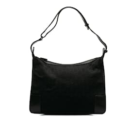 Gucci-Black Gucci GG Canvas Shoulder Bag-Black