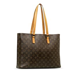 Louis Vuitton-Brown Louis Vuitton Monogram Cabas Alto Tote Bag-Brown