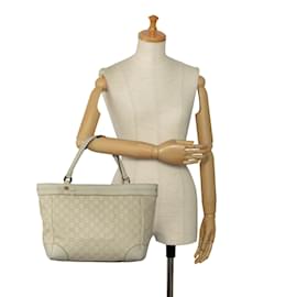 Gucci-White Gucci Guccissima Mayfair Shoulder Bag-White