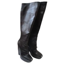 Balenciaga stivali di pelle nera, Pointure 36,5 IT. Nero