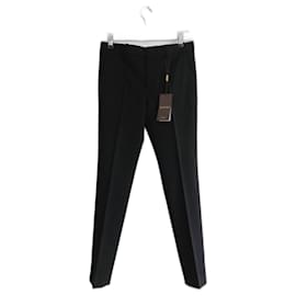 Gucci-Gucci black wool/silk trousers-Black