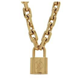 Louis Vuitton-Louis Vuitton Collier Cadenas LV Edge-Golden