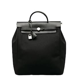 Hermès-Toile Herbag Backpack-Black