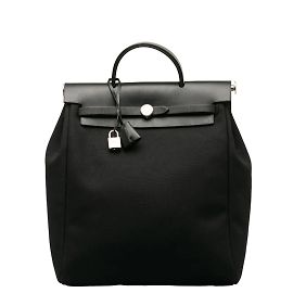 Hermès Mochila Toile Herbag Negro