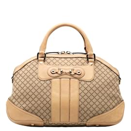 Gucci-Canvas Diamante Catherine Dome Bag 247286-Brown