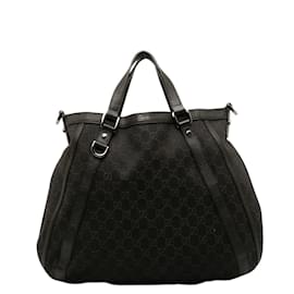 Gucci-Bolso De Lona De GG 268641-Castaño