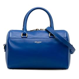 Yves Saint Laurent-Bolsa de couro clássica para bebê 330958-Azul