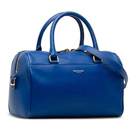 Yves Saint Laurent-Baby Classic Leather Duffle Bag 330958-Blue