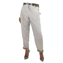Sacai-Pantaloni multi stampa elasticizzati - taglia M-Multicolore
