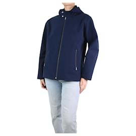 Hermès-Capa de chuva impermeável com capuz azul - tamanho XL-Azul