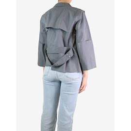 Balenciaga-Mackintosh gris con cinturón - talla UK 10-Gris