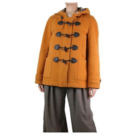 Burberry Brit Orange hooded wool duffle coat  - size UK 12 Orange