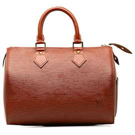 Louis Vuitton-Louis Vuitton Brown Epi Speedy 25-Castaño