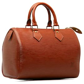 Louis Vuitton-Louis Vuitton Brown Epi Speedy 25-Marron