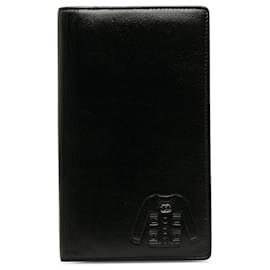 Chanel-Chanel Black Icon Leather Long Wallet-Black