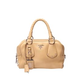 Prada-Sybille Leather Handbag-Beige